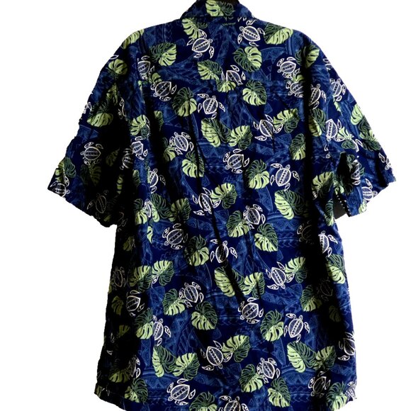 E & K Men Hawaiian Shirt Size L 100% Cotton Short Sleeve Made in Hawaii Summer - Picture 3 of 7